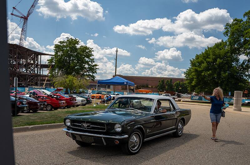 Black First generation Ford Mustang